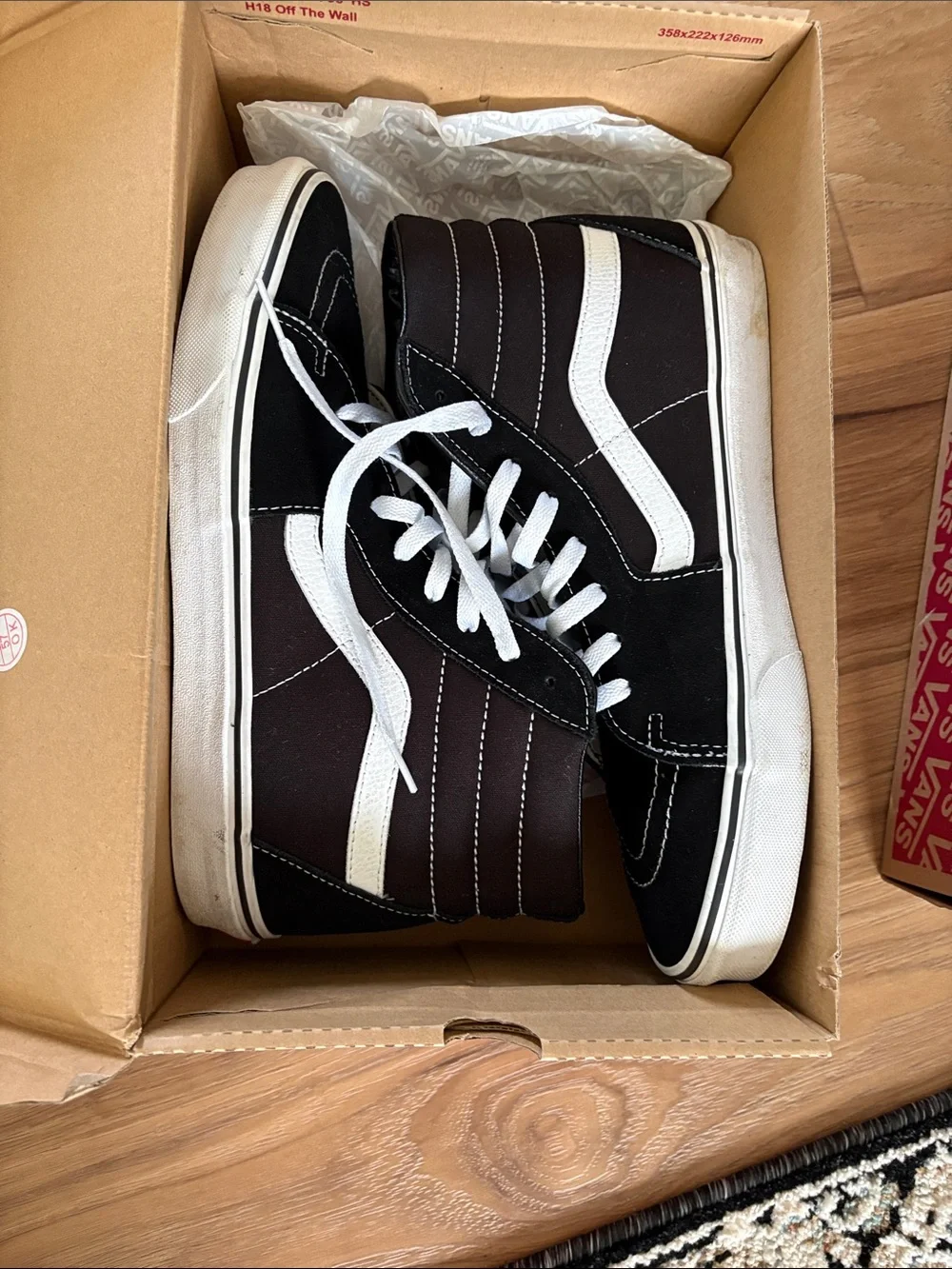 Vans Black & White Sk8-Hi High-Top Sneakers